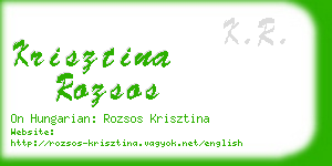 krisztina rozsos business card